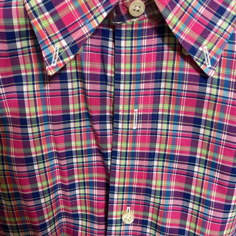 Ralph Lauren Pink and Blue Plaid Shirt